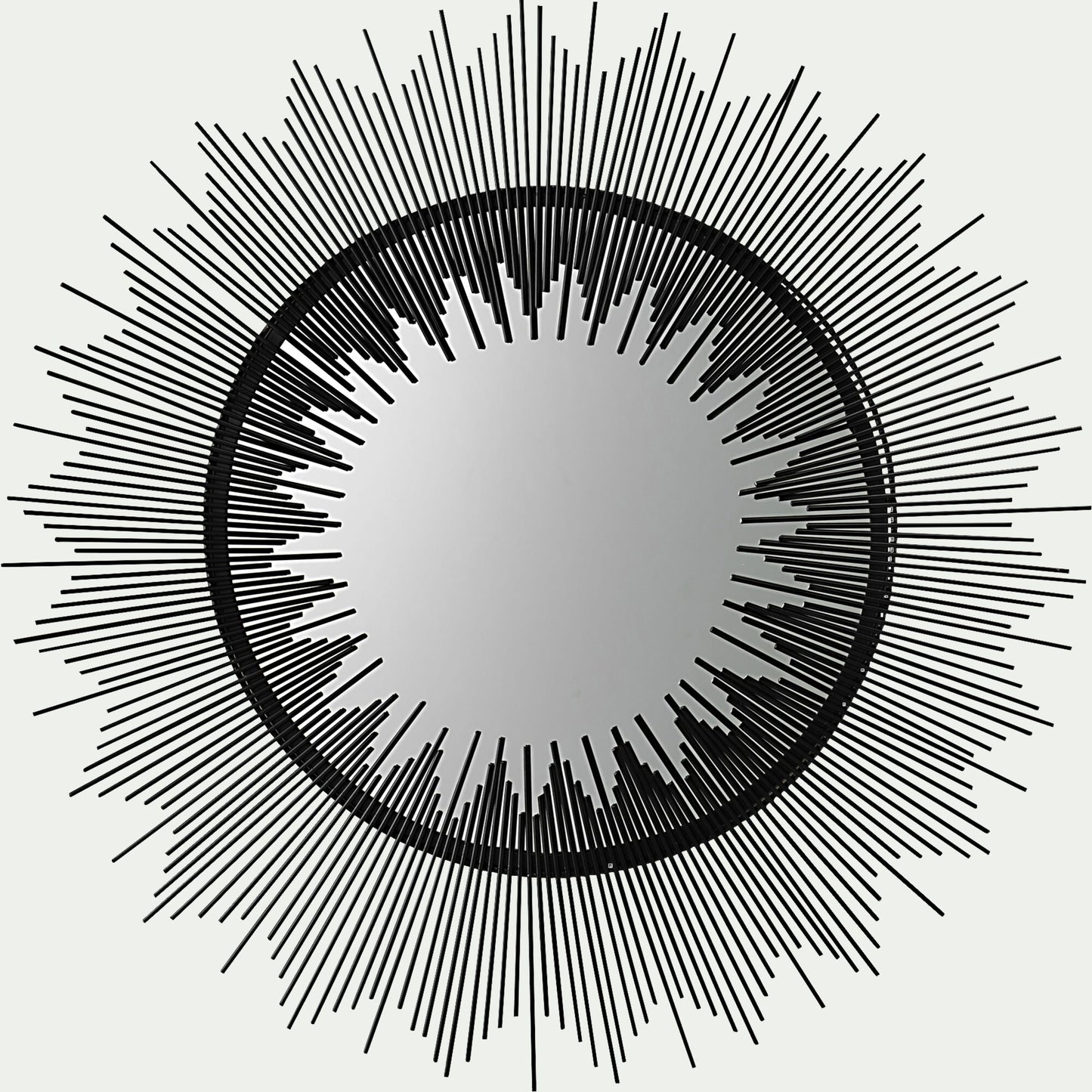 ANAYA - Miroir soleil en acier et verre - gris D81cm