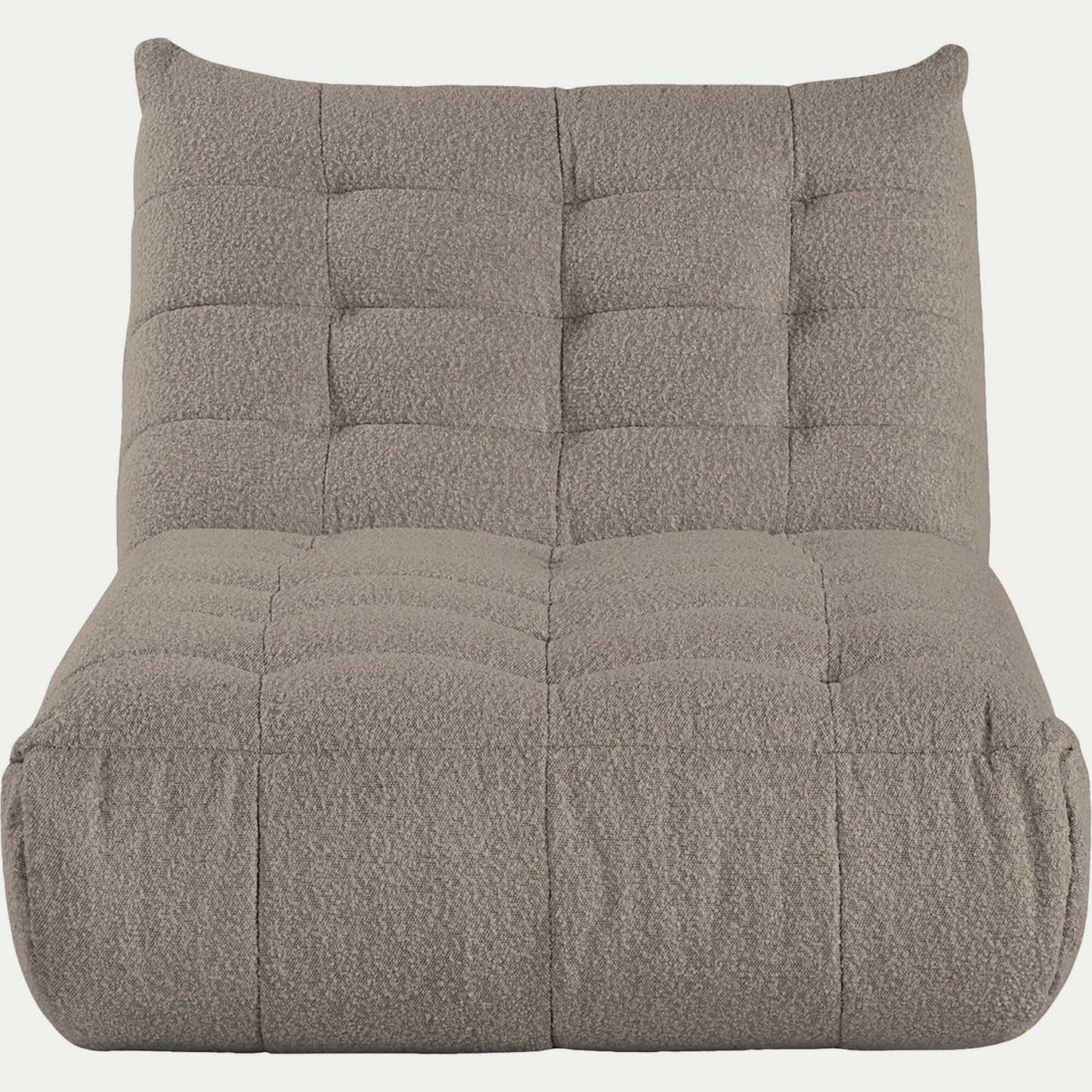 SCALO - Méridienne en tissu bouclette - gris clair