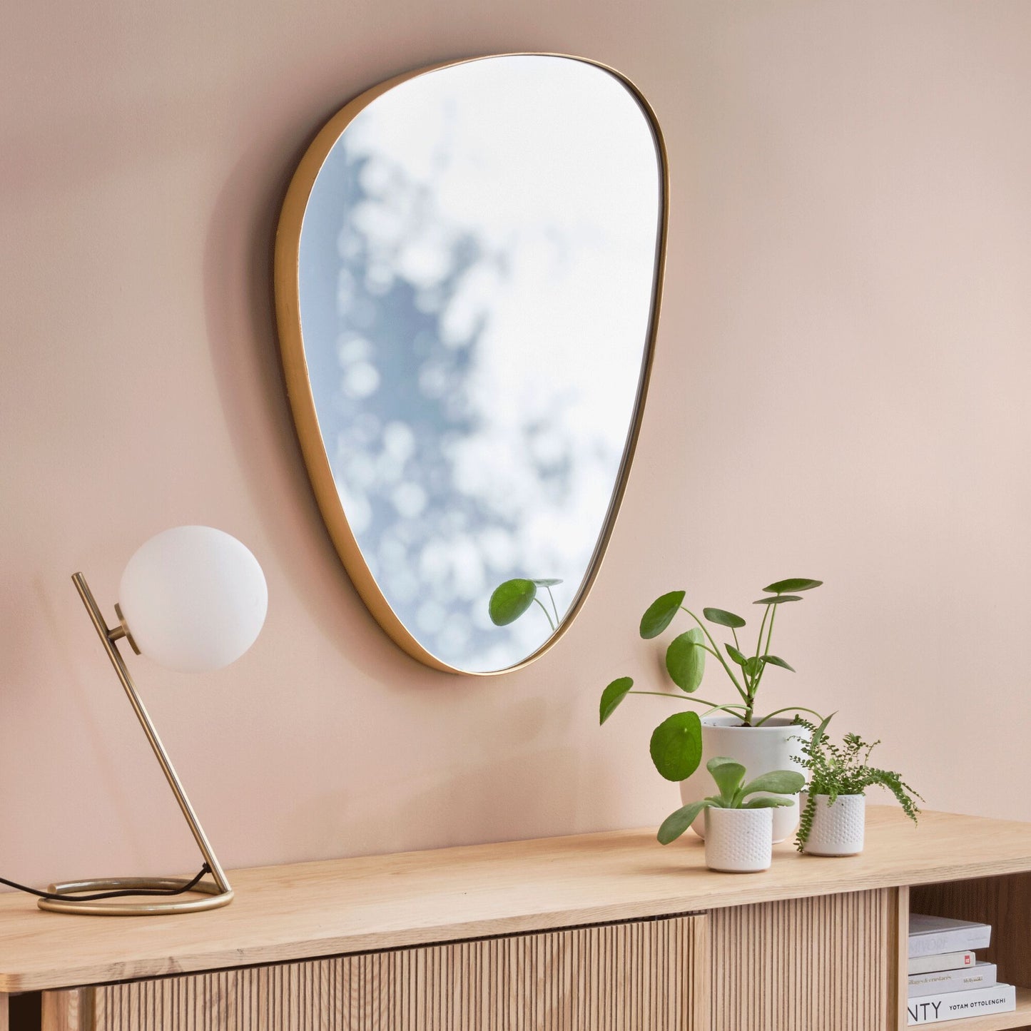 TIBRE - Miroir en bois H75xl60cm - doré
