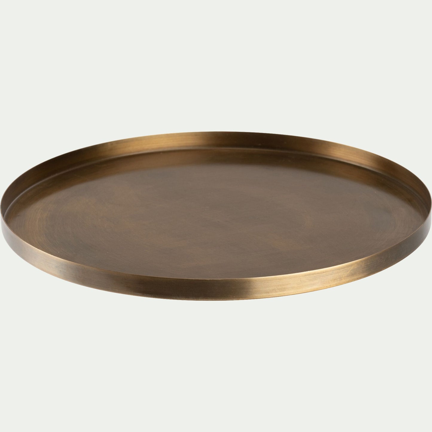 VARABANS - Plateau rond en fer - doré D29cm