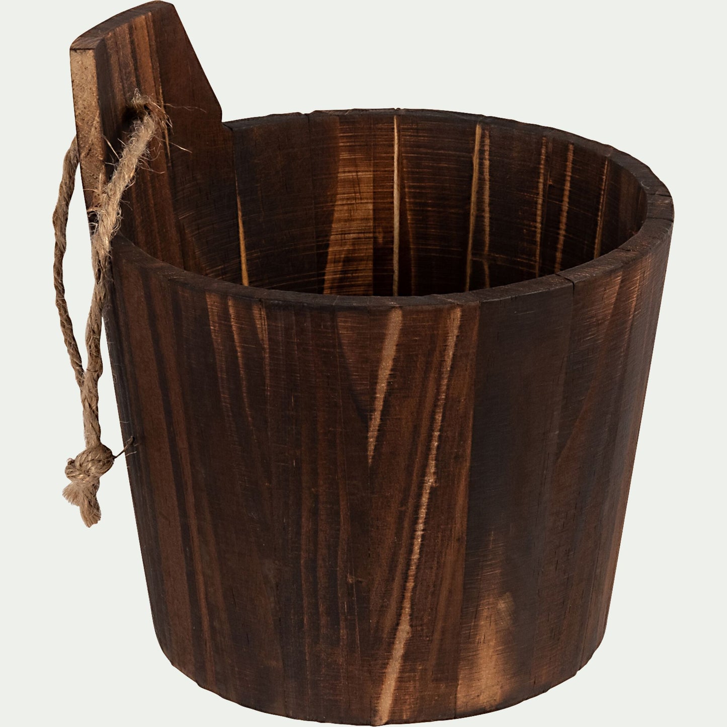 OSLO - Panier de rangement wenge en bois - marron