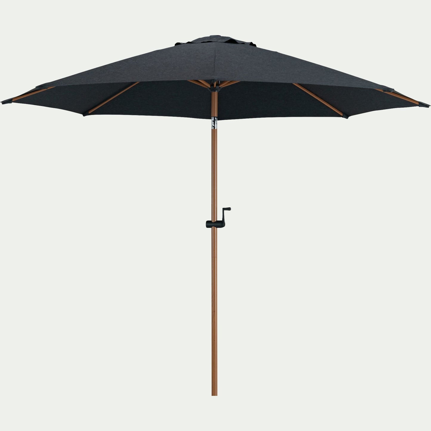 MARGAREIS - Parasol droit inclinable en tissu et aluminium D270cm - gris
