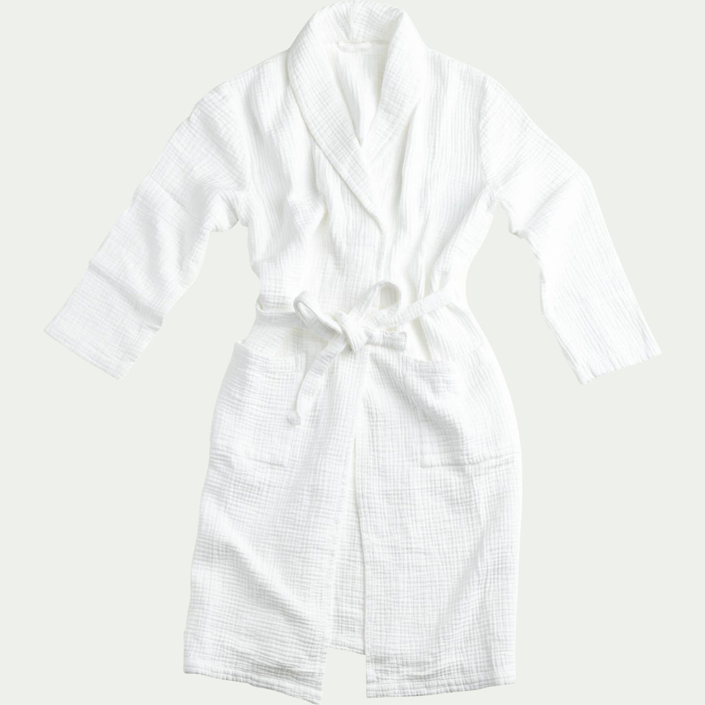 CAPULO - Peignoir en gaze de coton L/XL - blanc optique