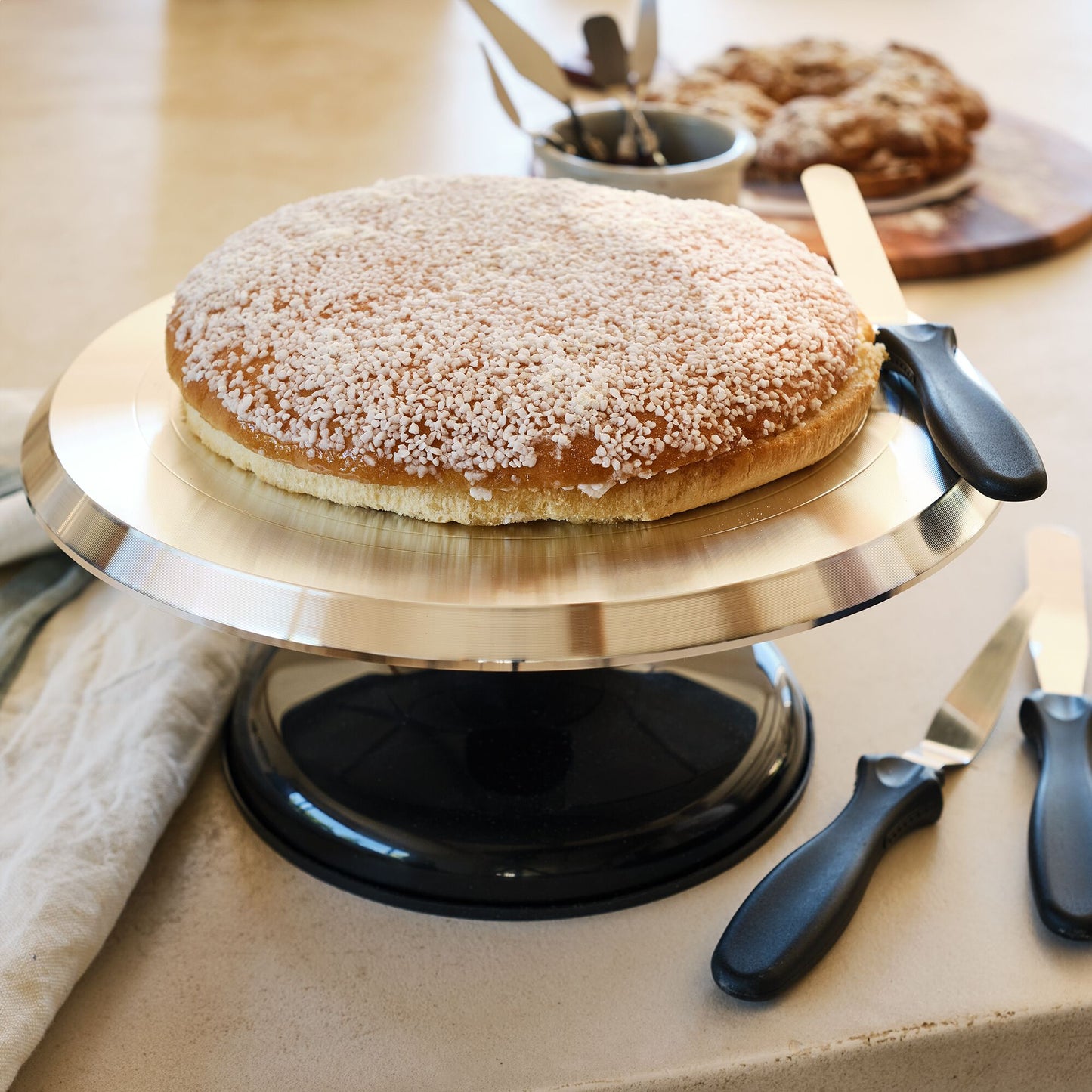 PATISDECOR - Plateau tournant en inox D31cm - argenté