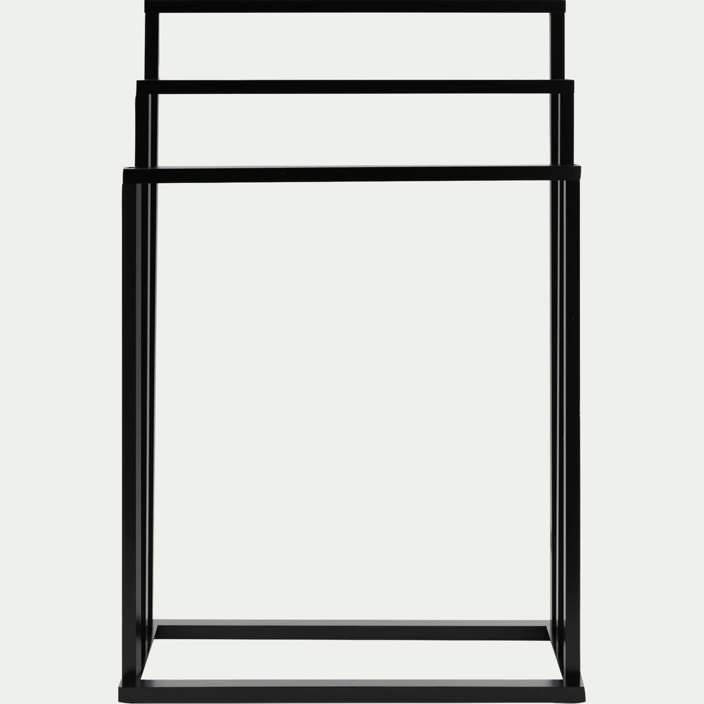 ELLINE - Porte-serviette triple en bambou H85cm - noir