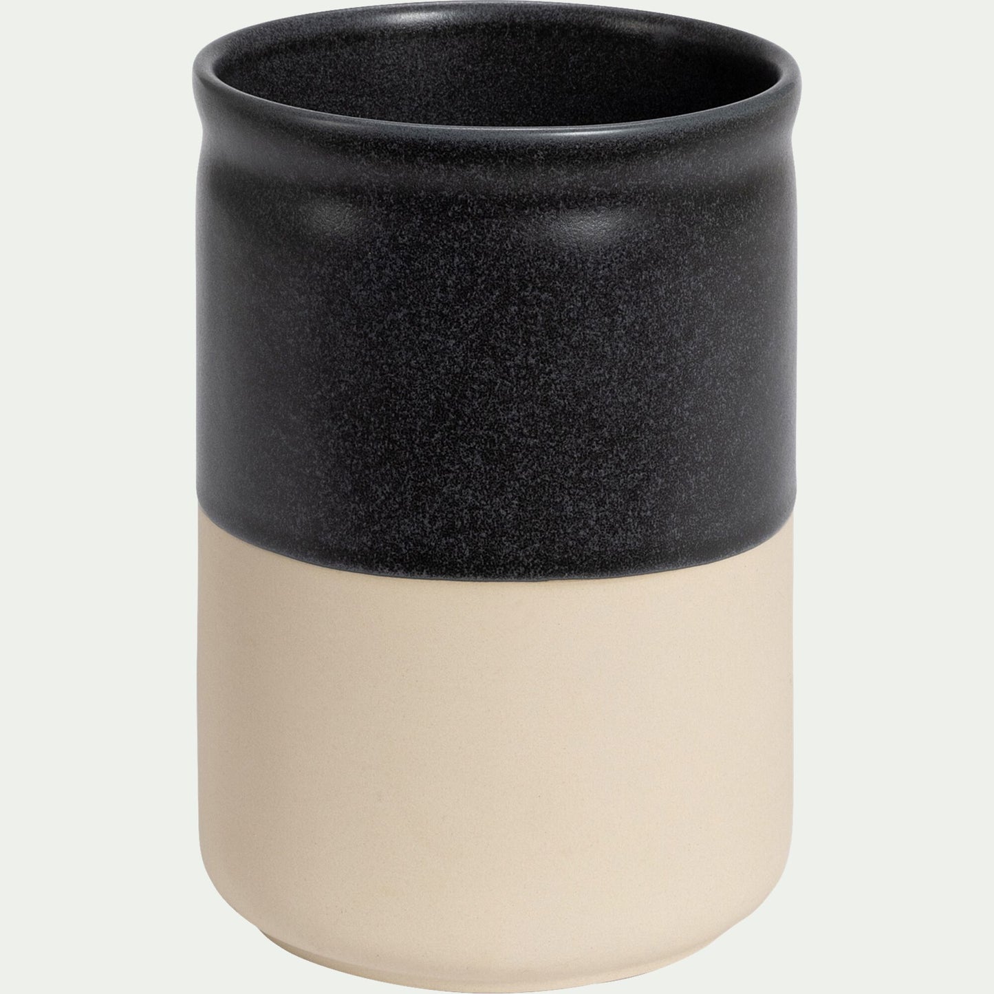 MARBRE - Pot à ustensiles de cuisine en grès D13cm - gris