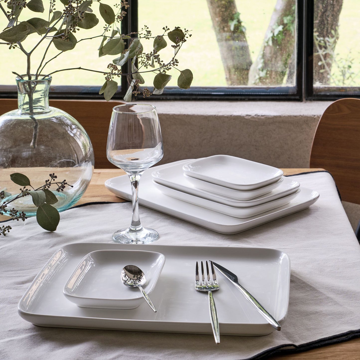 RECTO - Service de vaisselle en porcelaine - blanc