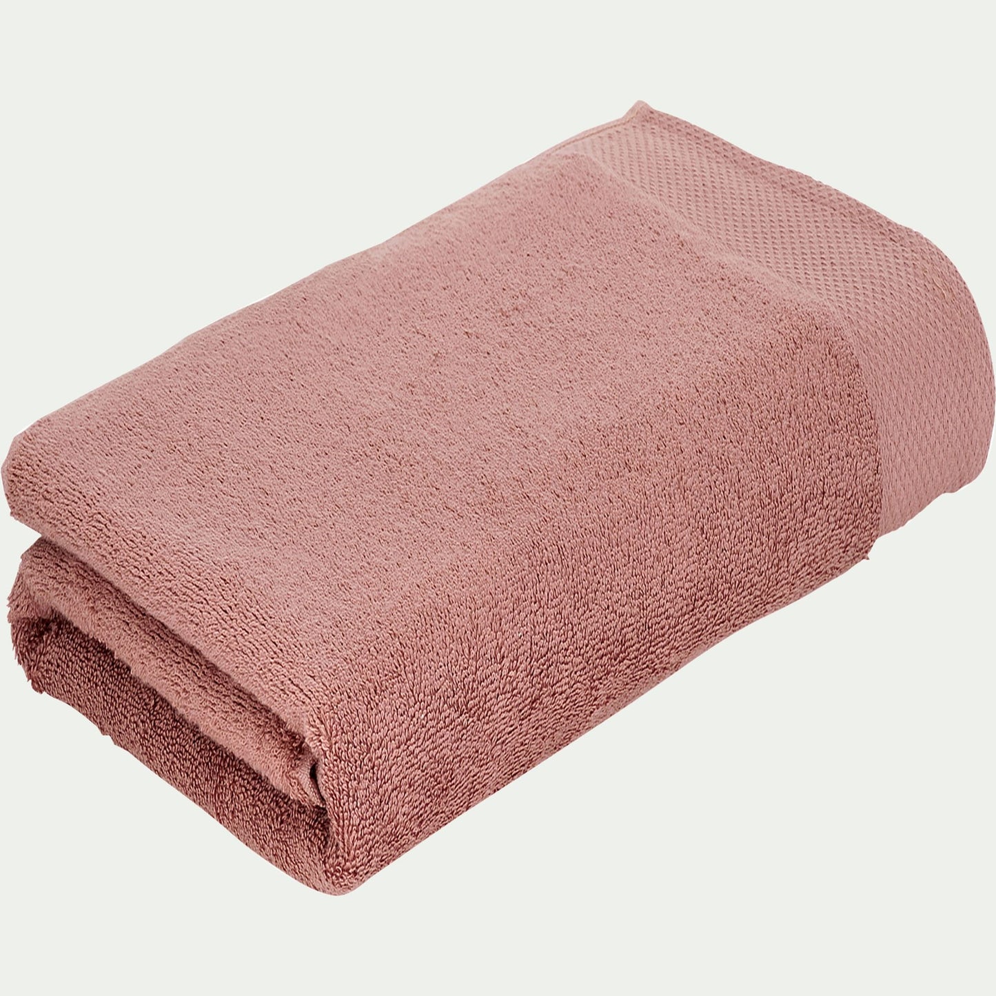 AZUR - Serviette de toilette en coton peigné - brun rhassoul 50x100cm