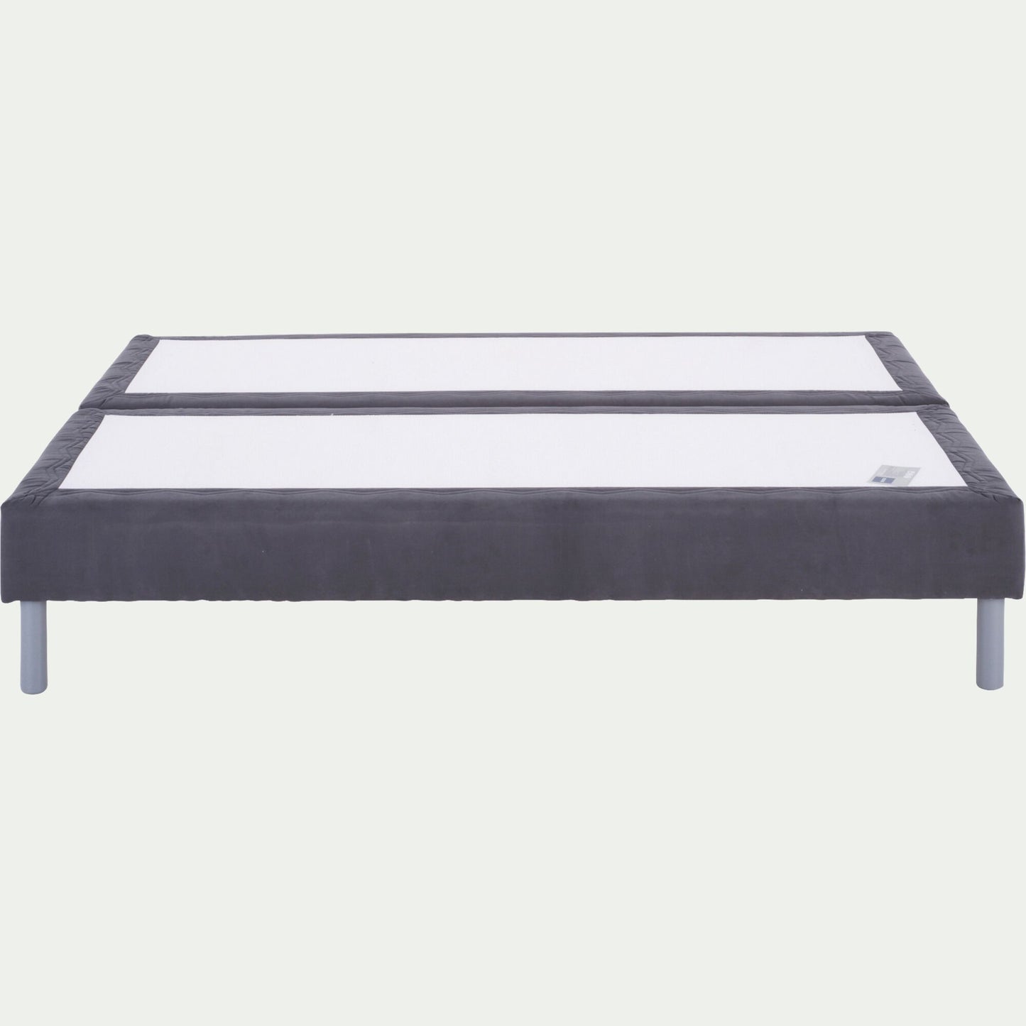 RAMBLAS - Double sommier tapissier Bultex à lattes - gris 160x200cm