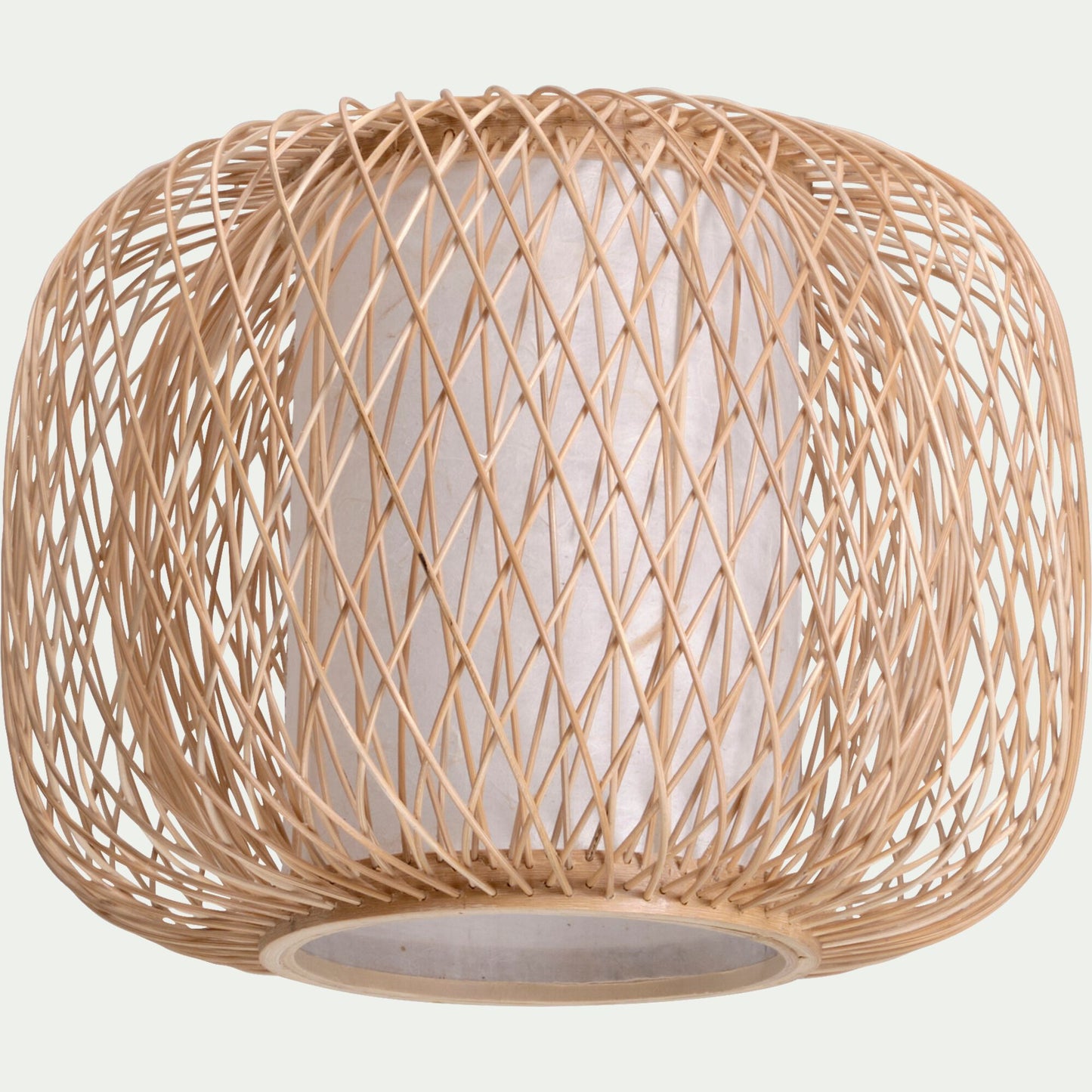 MONIA - Suspension non électrifiée en bambou et papier D29cm - naturel