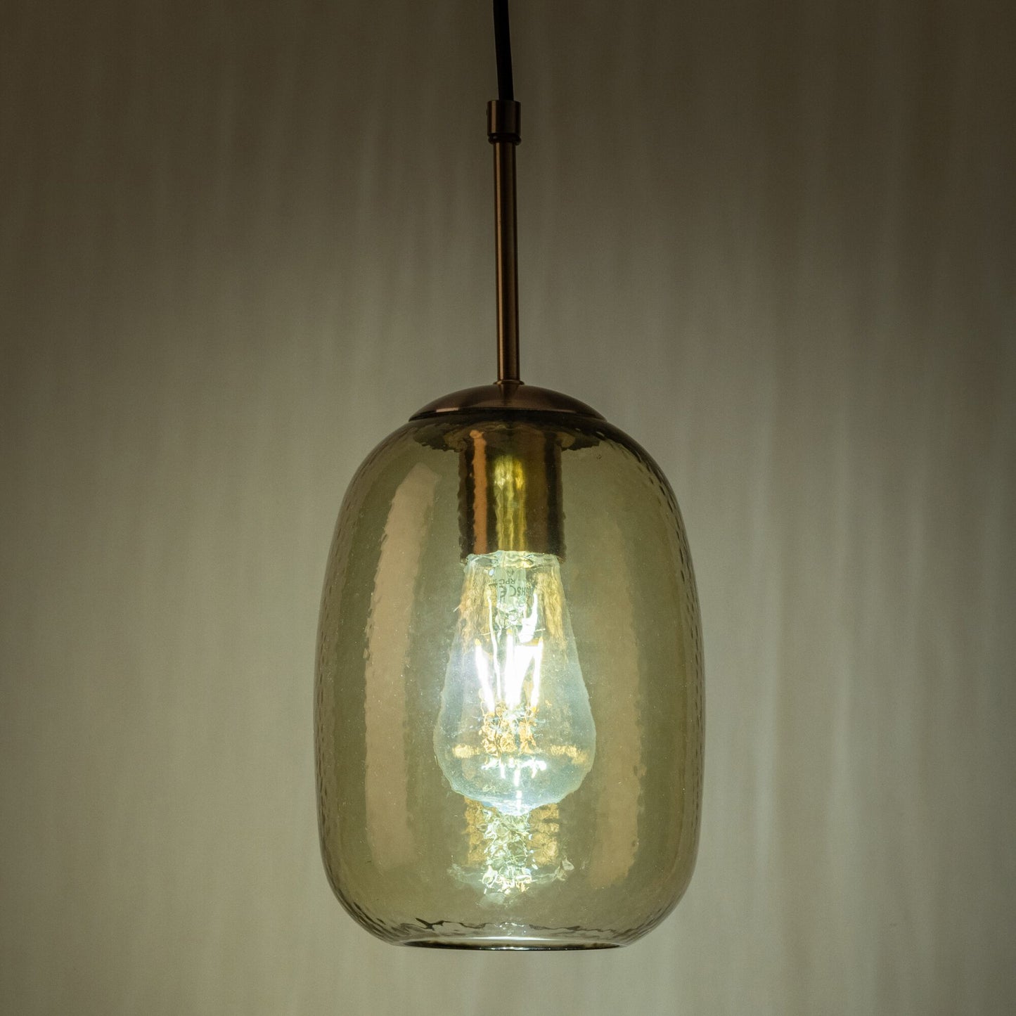 TASSINO - Suspension électrifiée en verre D15,5cm - vert