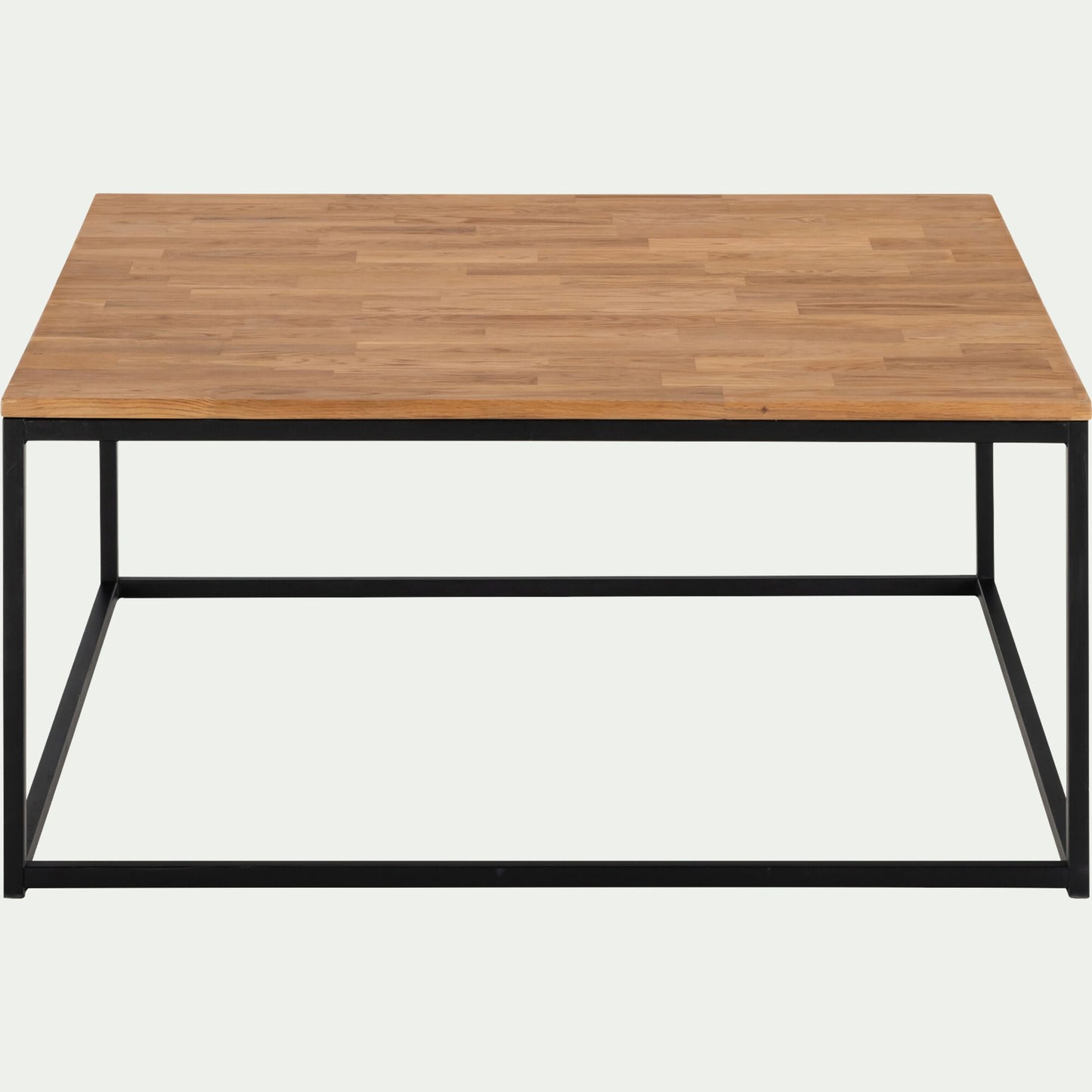 LILIAN - Table basse en chêne massif et acier L100cm - bois clair