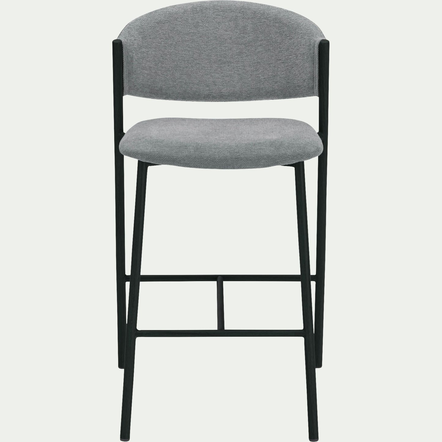 CASSANDRE - Tabouret haut de repas en tissu H66cm - gris