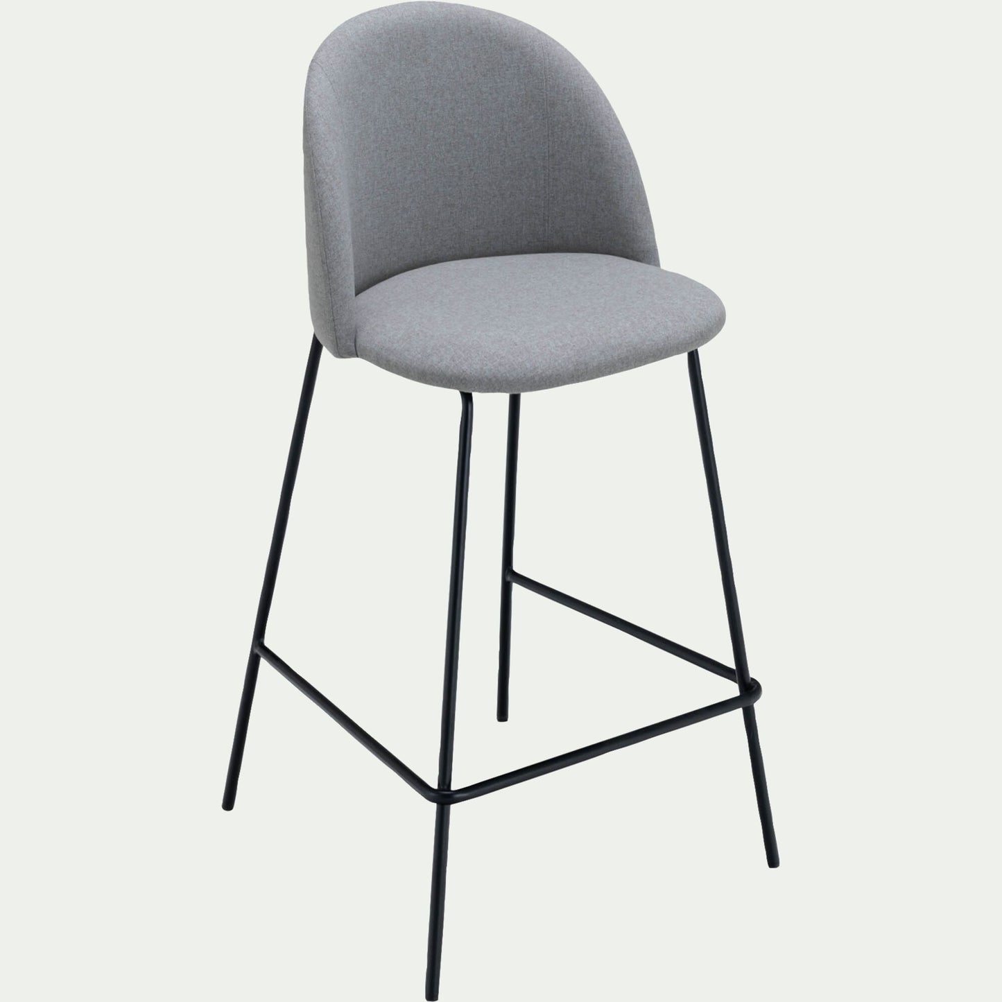 FIONA - Chaise de bar en tissu H75cm - beige