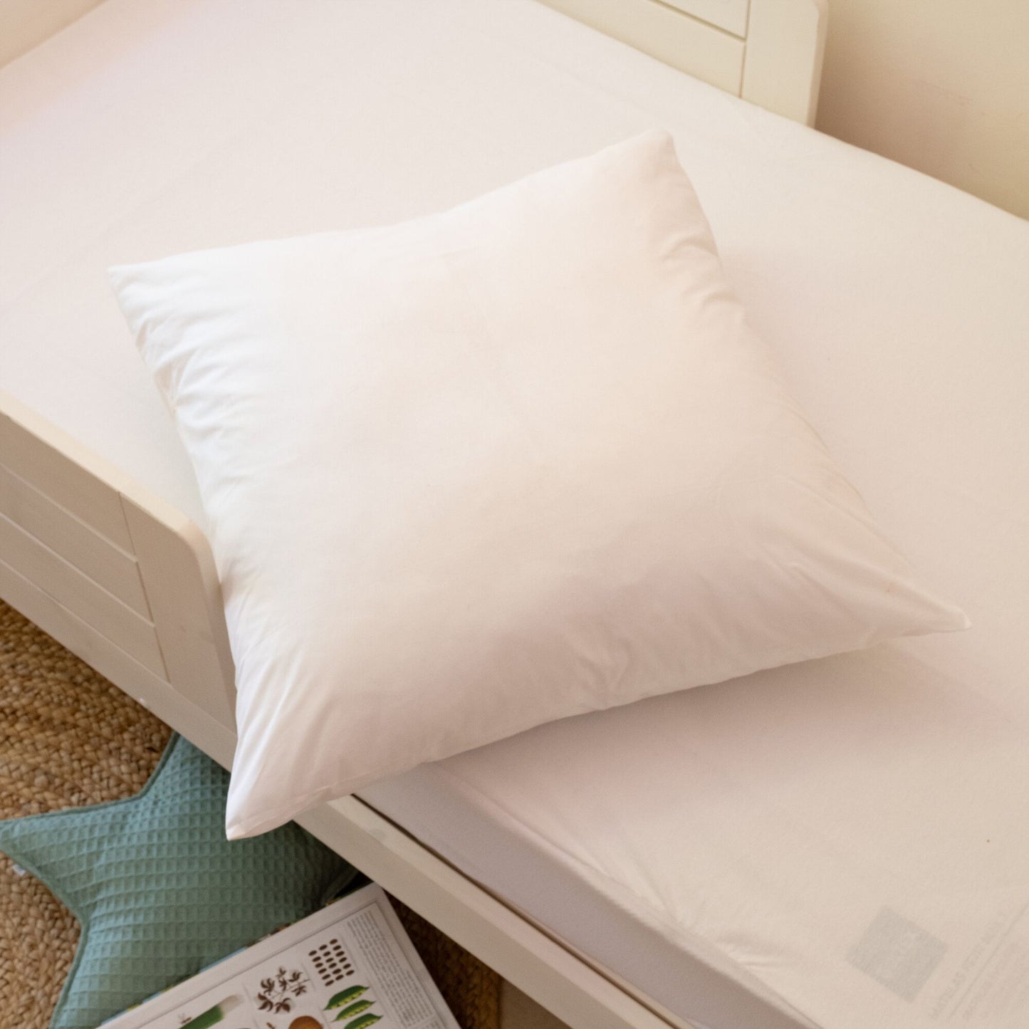 CALANQUES - Taie d'oreiller enfant en coton 65x65cm - blanc