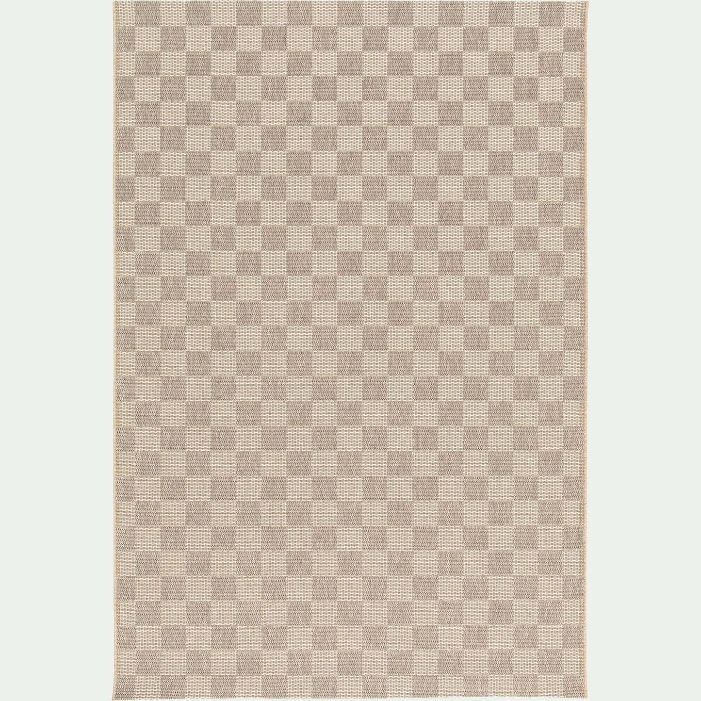 CARO - Tapis à motif damier 200x290cm - beige