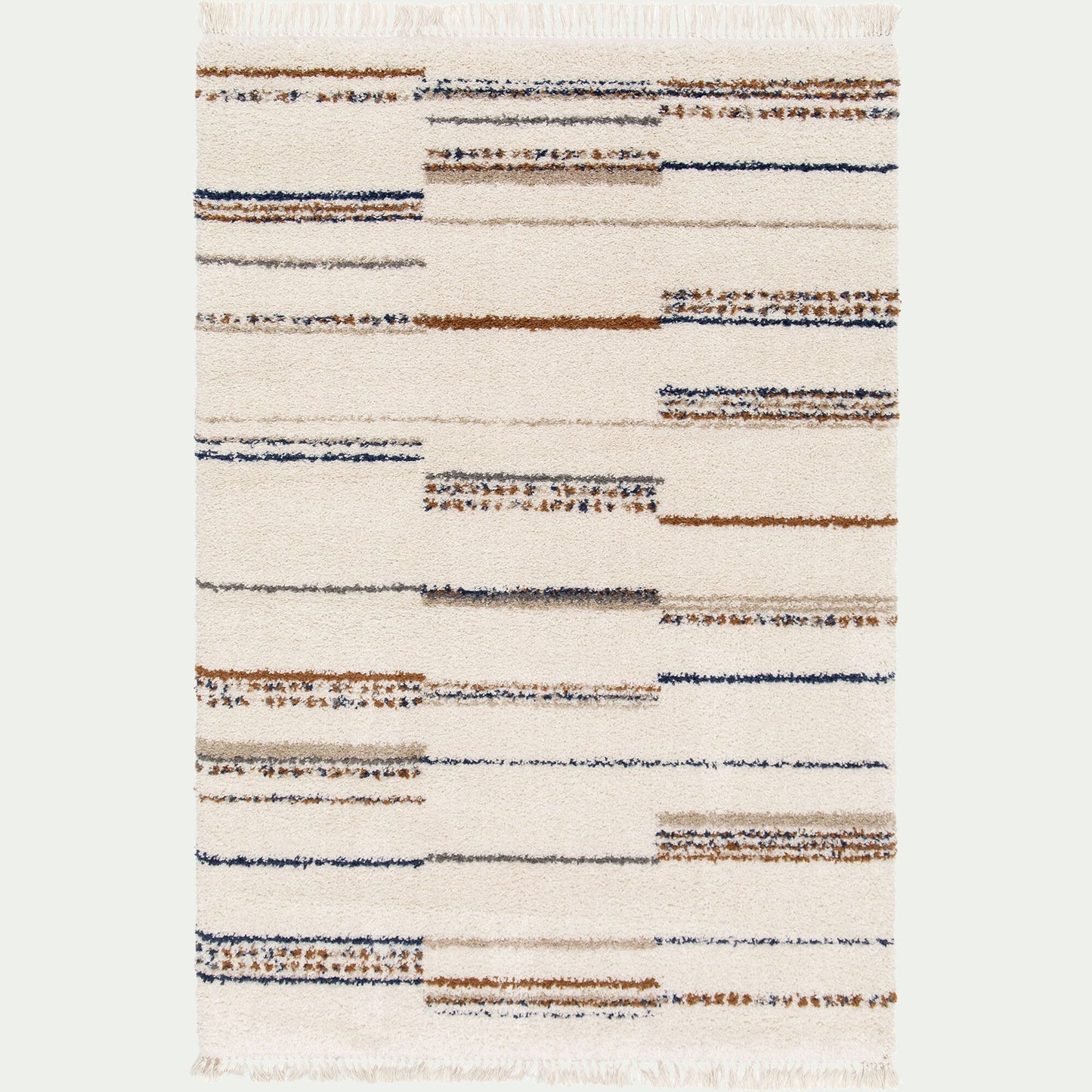 ELIAN - Tapis à motif strié 120x170cm - beige