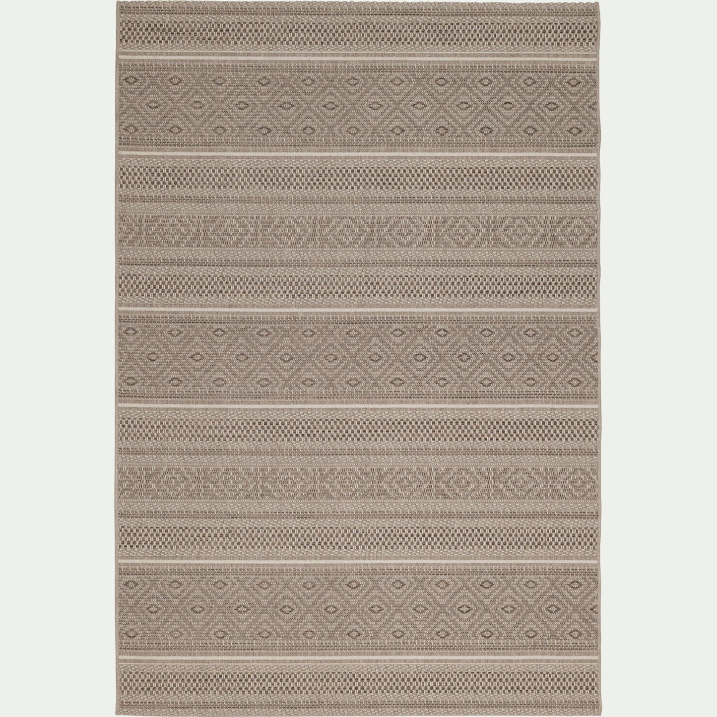 LUCIE - Tapis intérieur et extérieur à motifs 200x290cm - marron