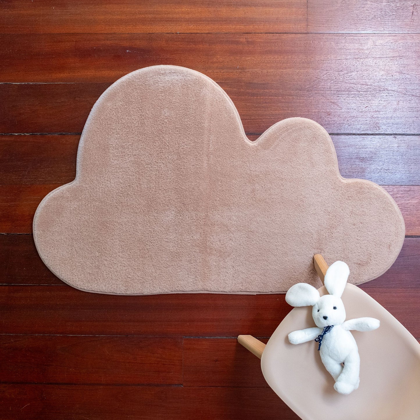 MORGIOU - Tapis forme nuage rose