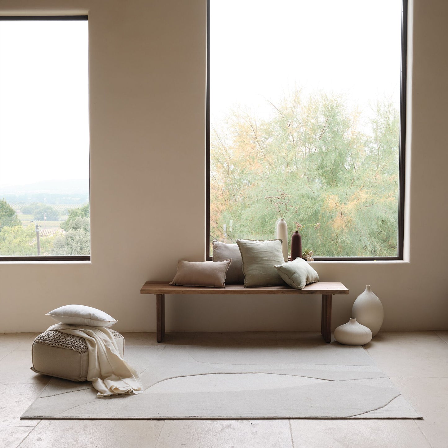 ORA - Tapis à motifs organiques 160x230cm - beige