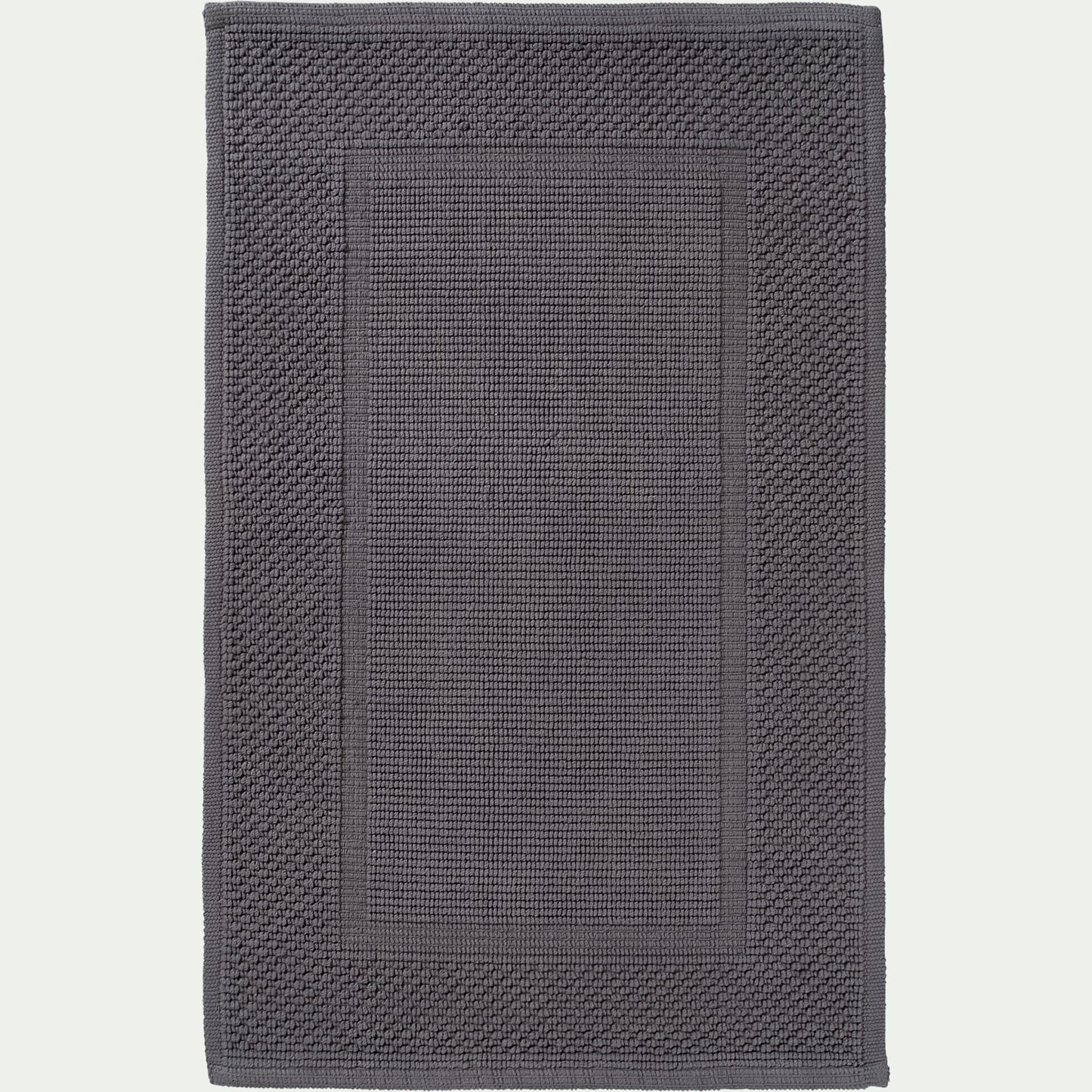BAGNO - Tapis de bain jacquard en coton 50x80cm - gris restanque