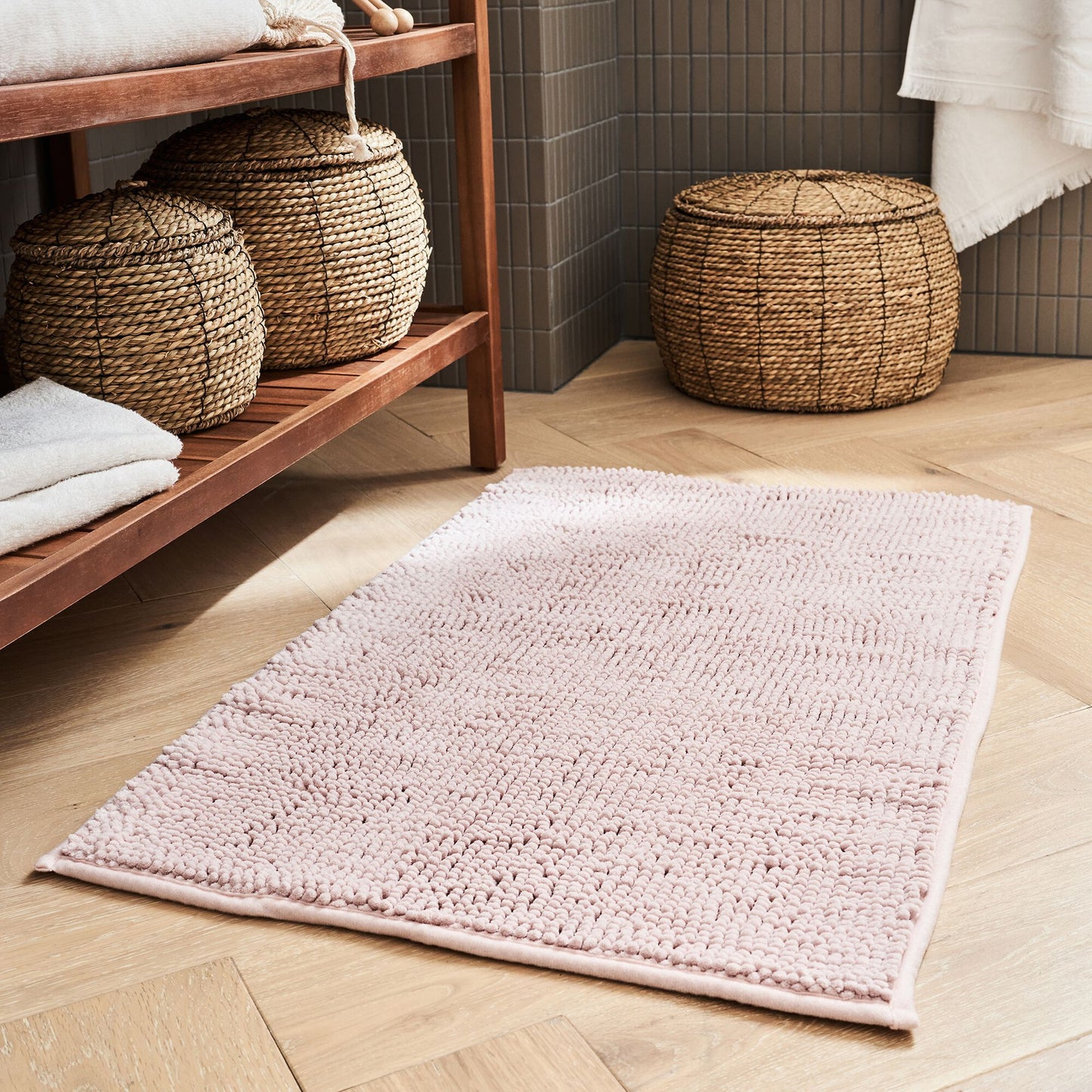 PICUS - Tapis de bain antidérapant 50x80cm - rose rosa
