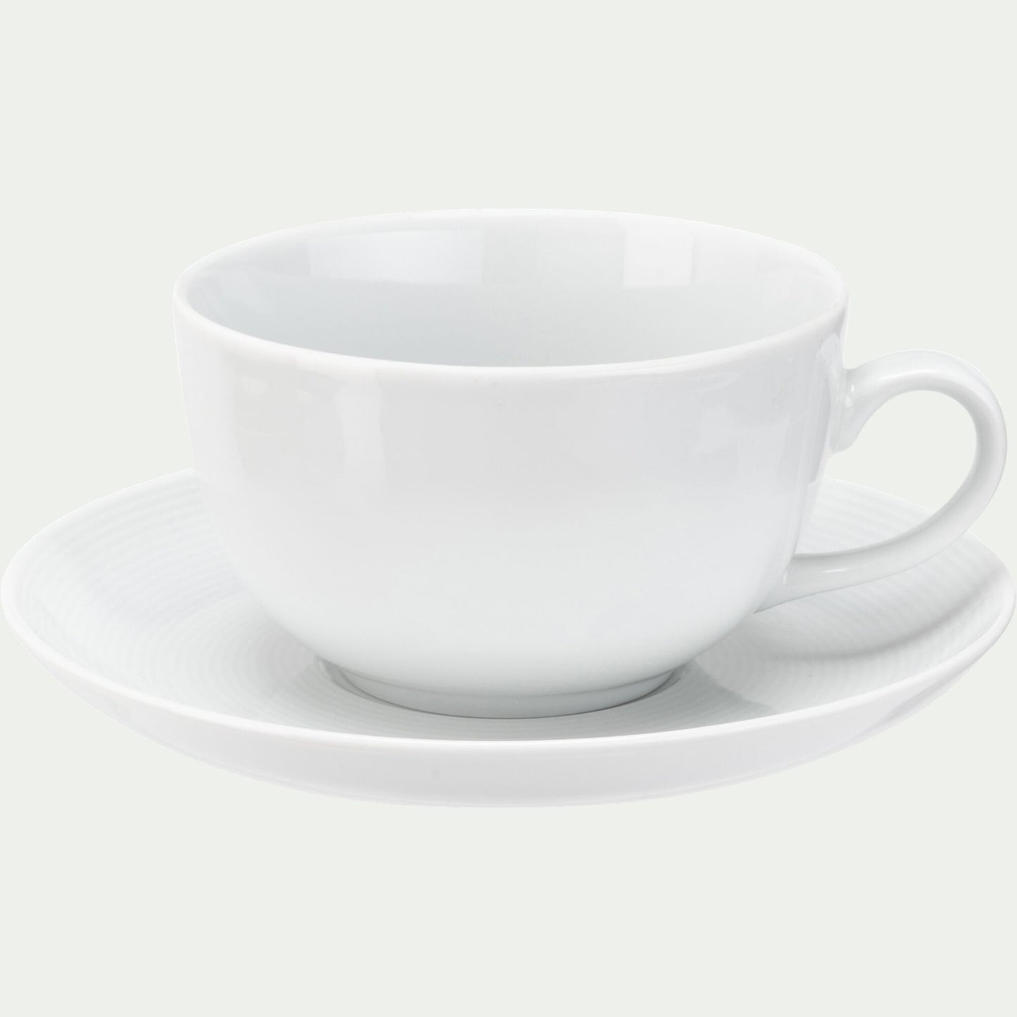 ETO - Tasse et soucoupe en porcelaine - blanc 45cl