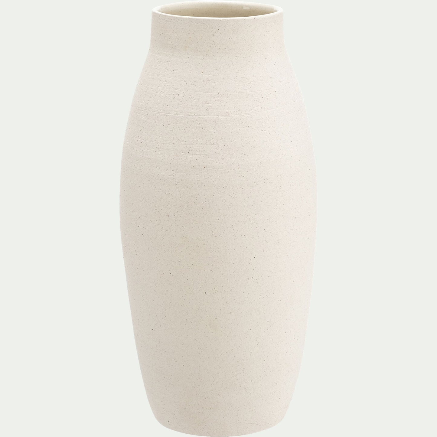 LOSSE - Grand vase en grès moucheté H45cm - blanc