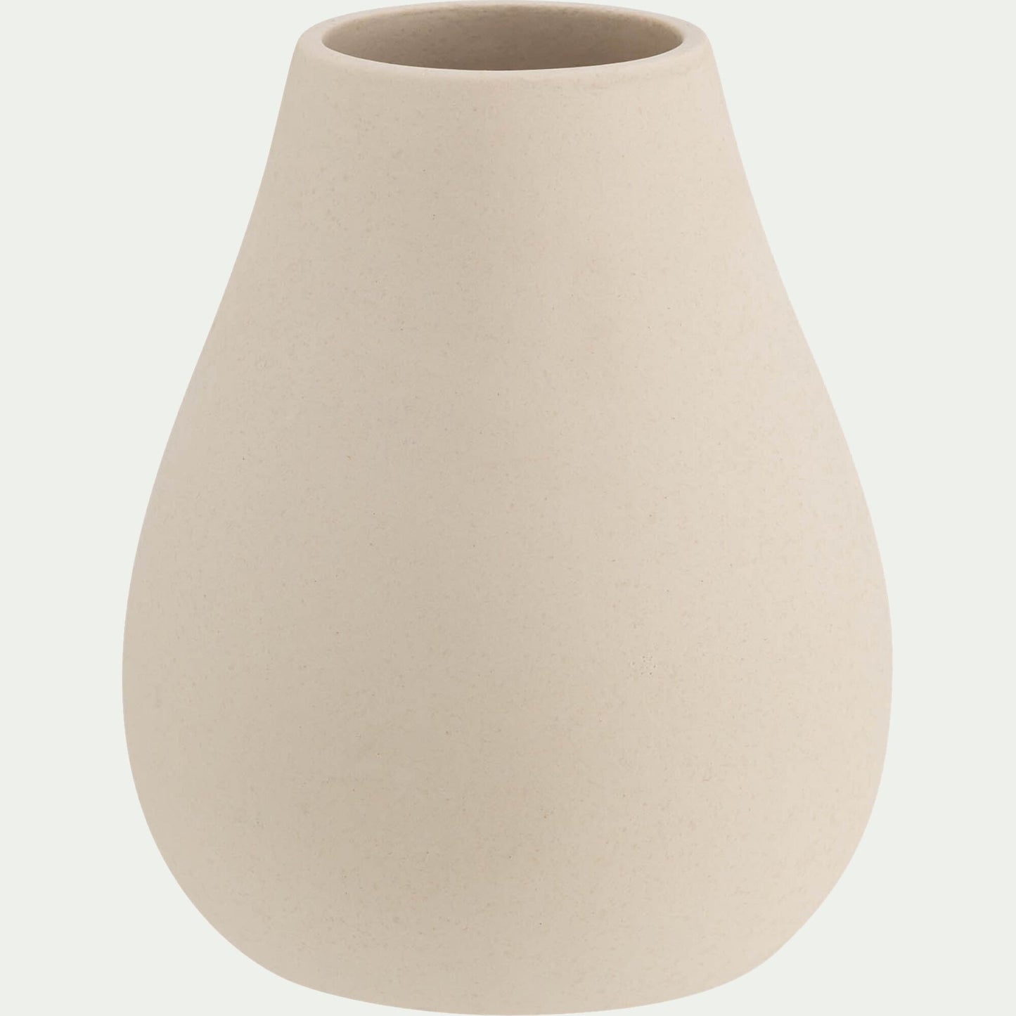 SABUGAL - Vase classique en faïence H15cm - beige