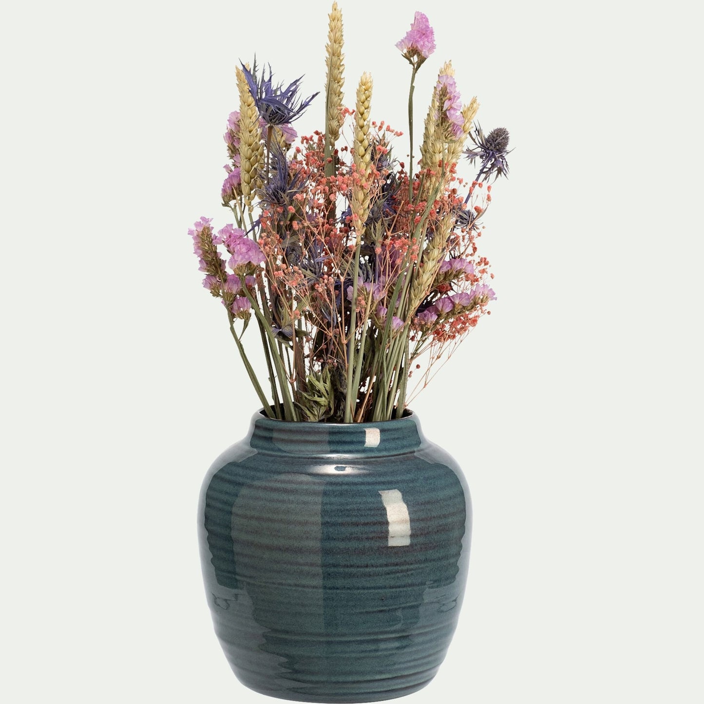 ZOCALO - Vase classique en céramique H17,5cm - bleu