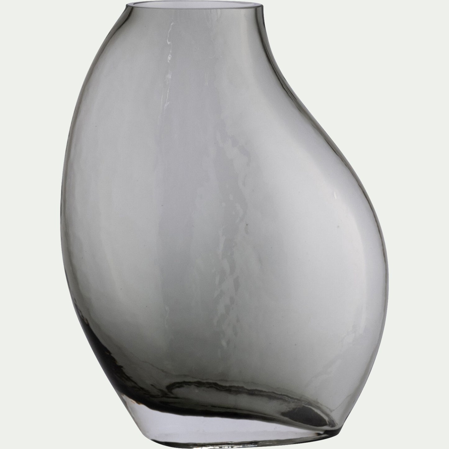 MELIR - Vase contemporain en verre H25cm - gris