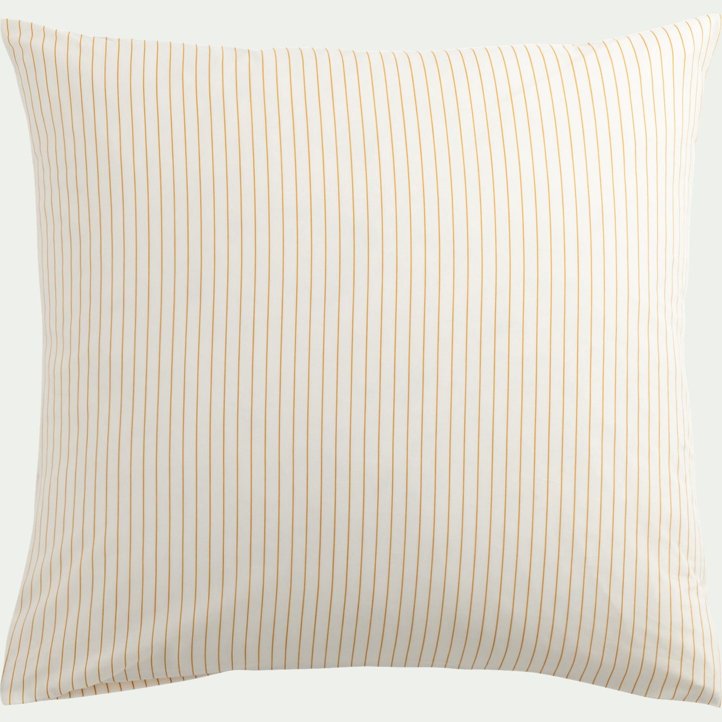 MIRAGE - Lot de 2 taies d'oreiller rayées en coton 63x63cm - jaune argan