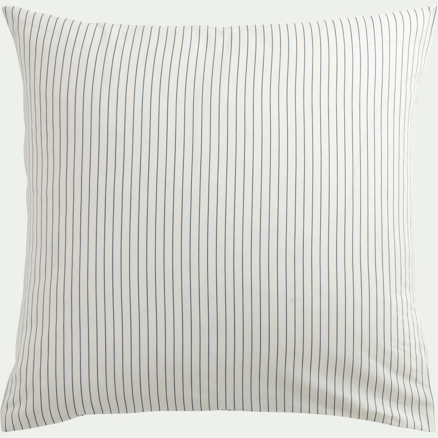 MIRAGE - Lot de 2 taies d'oreiller rayées en coton 63x63cm - bleu abysse