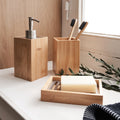 LISANDRA - Set de salle de bain en bambou - naturel