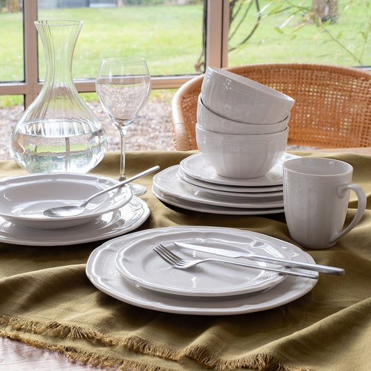 MARLI - Service de vaisselle en porcelaine - blanc