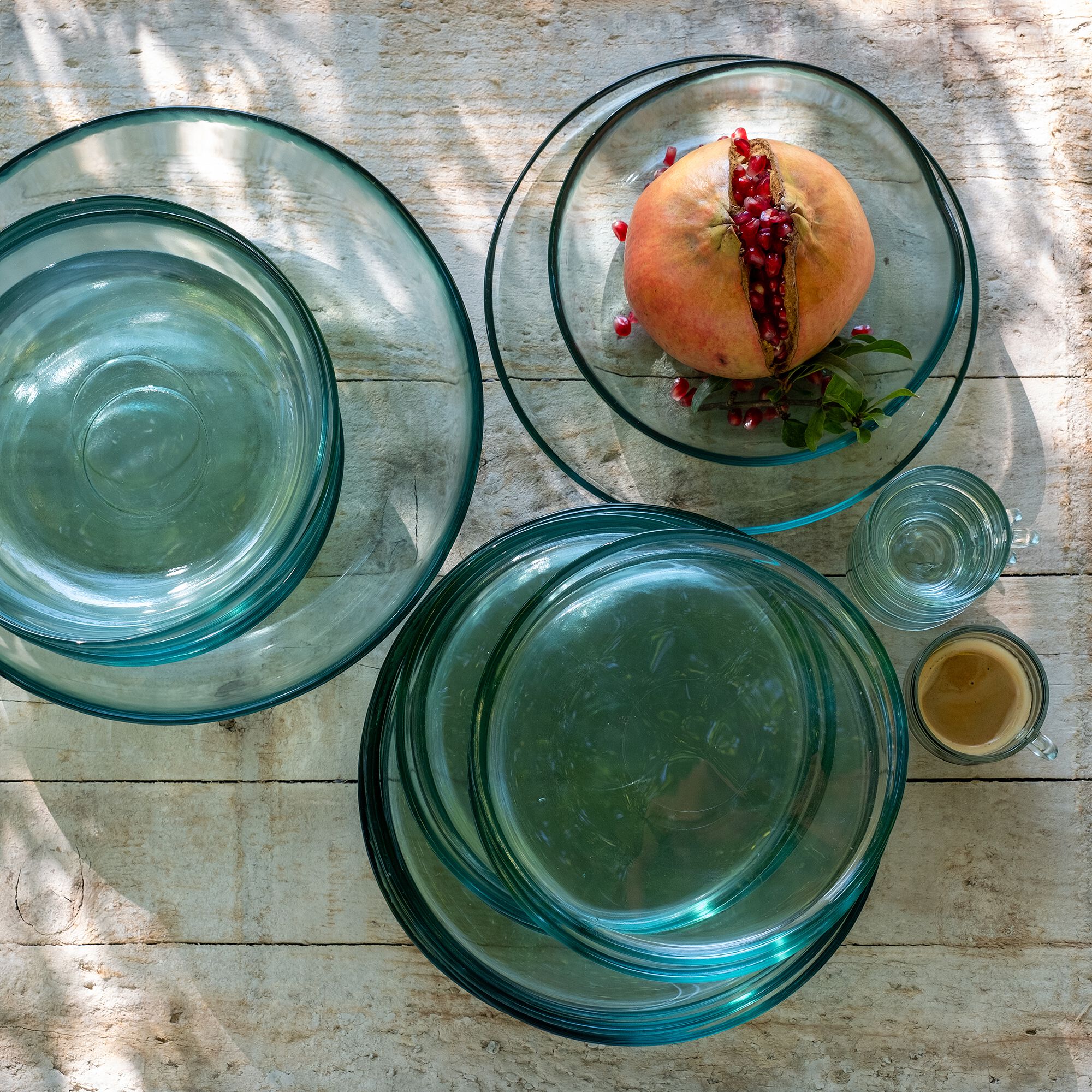 ECUME - Service de vaisselle en verre - transparent