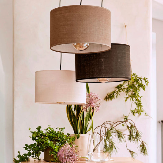 MISTRAL - Abat-jour cylindrique en coton D40cm - noir