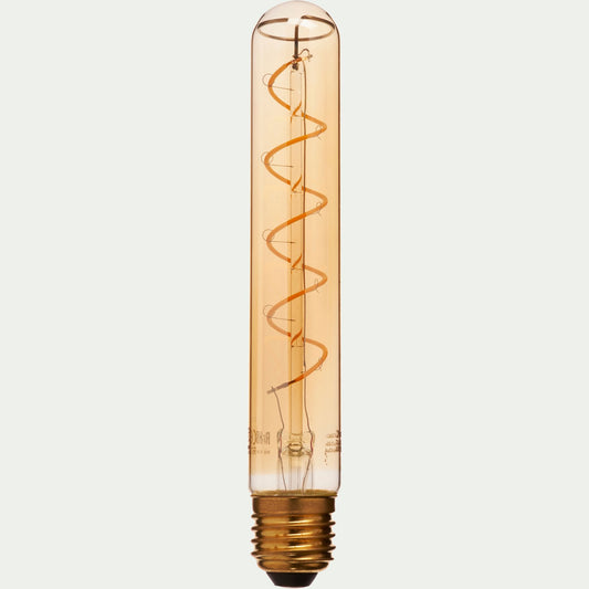 TUBE - Ampoule LED décorative ambre H20cm culot E27