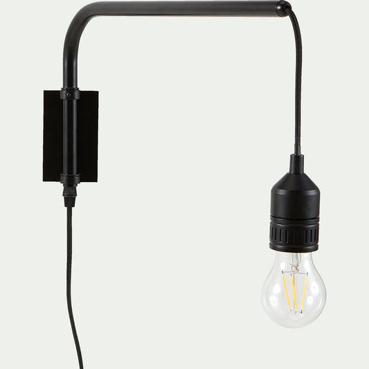 NANS - Applique murale en acier - L42cm noir