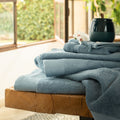 AZUR - Linge de toilette en coton peigné - bleu autan