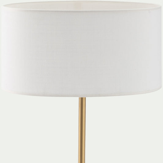 MISTRAL - Abat-jour cylindrique en coton D32cm - blanc
