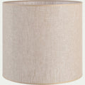 ARLES - Abat-jour cylindrique en lin D32cm - gris clair
