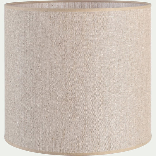 ARLES - Abat-jour cylindrique en lin D32cm - gris clair