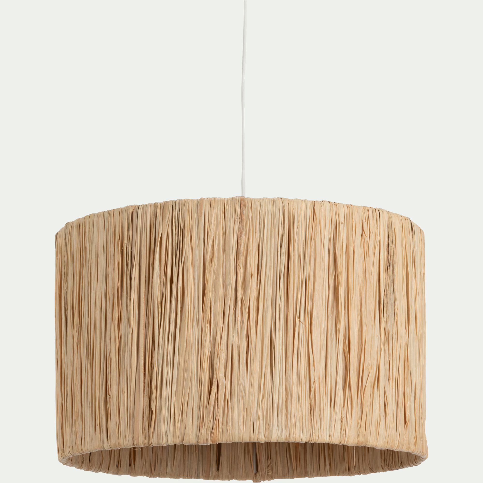 LOU - Abat-jour cylindrique en raphia D32cm - naturel