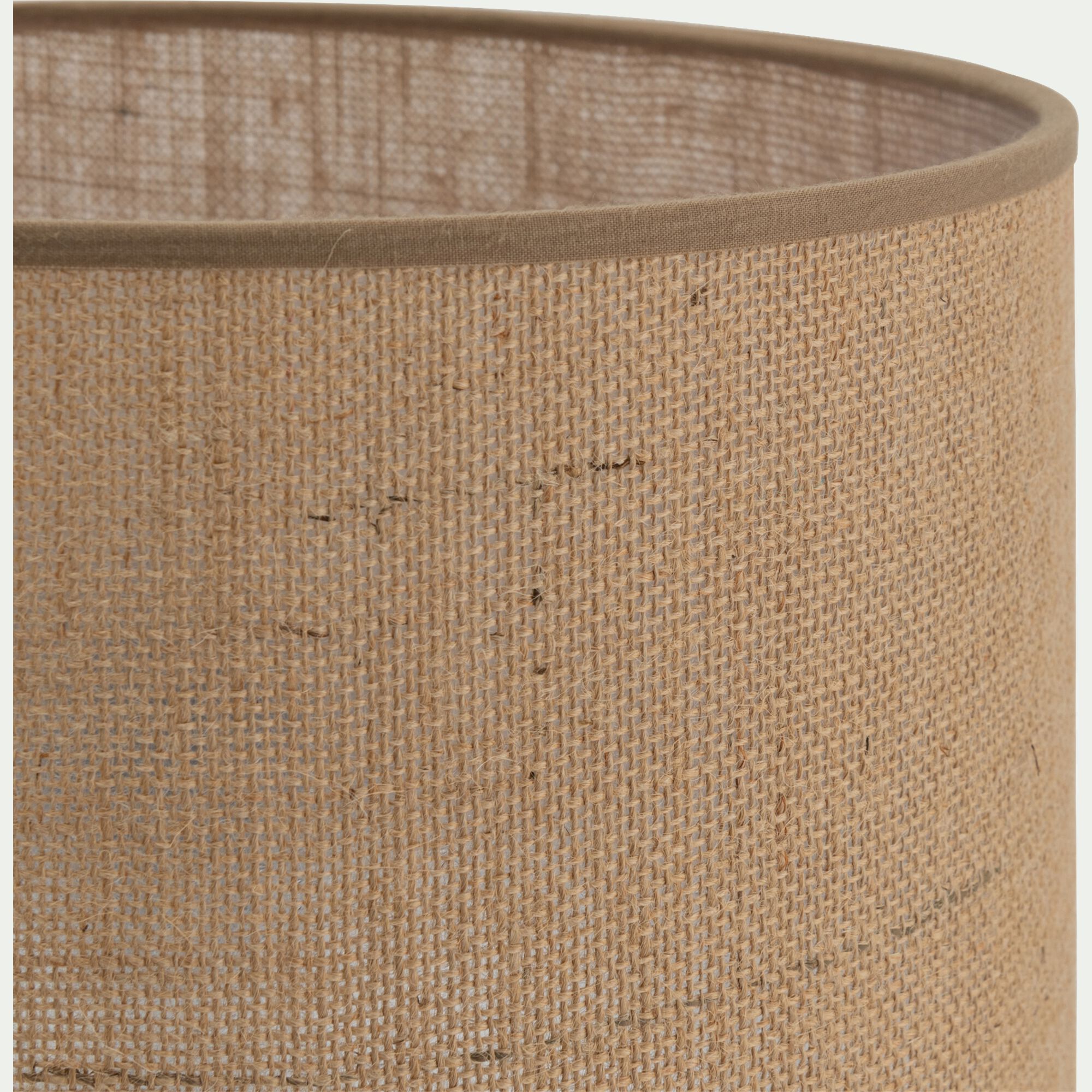 LOUISE - Abat-jour cylindrique en cotonette D28cm - beige