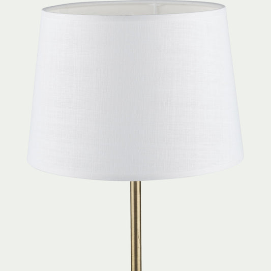 MISTRAL - Abat-jour tambour en coton D23cm - blanc capelan