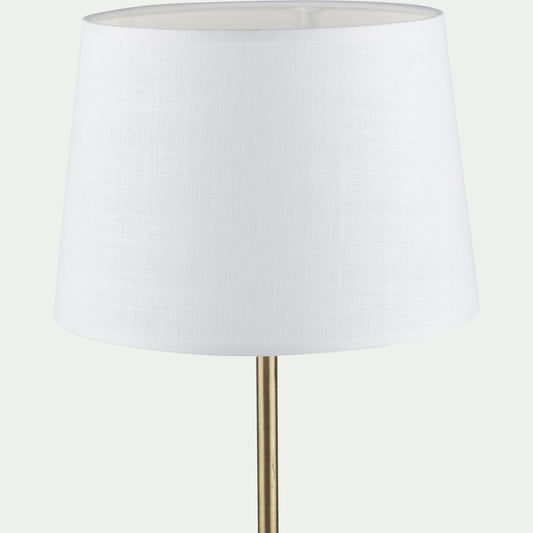 MISTRAL - Abat-jour tambour en coton D33cm - blanc capelan