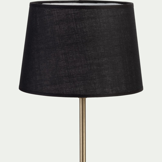 MISTRAL - Abat-jour tambour en coton D23cm - noir
