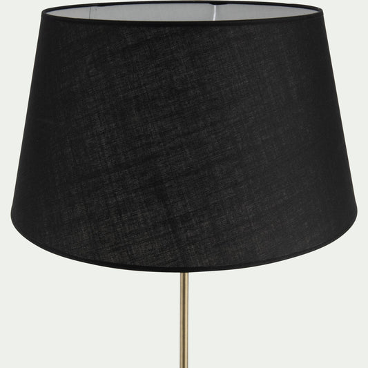 MISTRAL - Abat-jour tambour en coton - D45cm noir