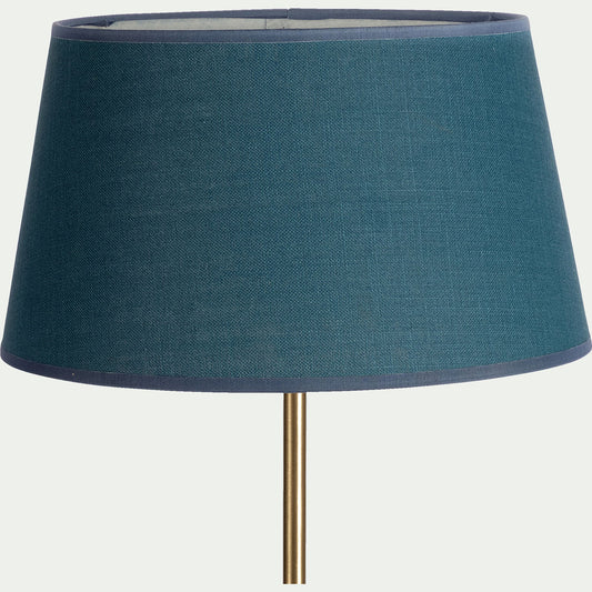 MISTRAL - Abat-jour tambour en coton D23cm - bleu figuerolles